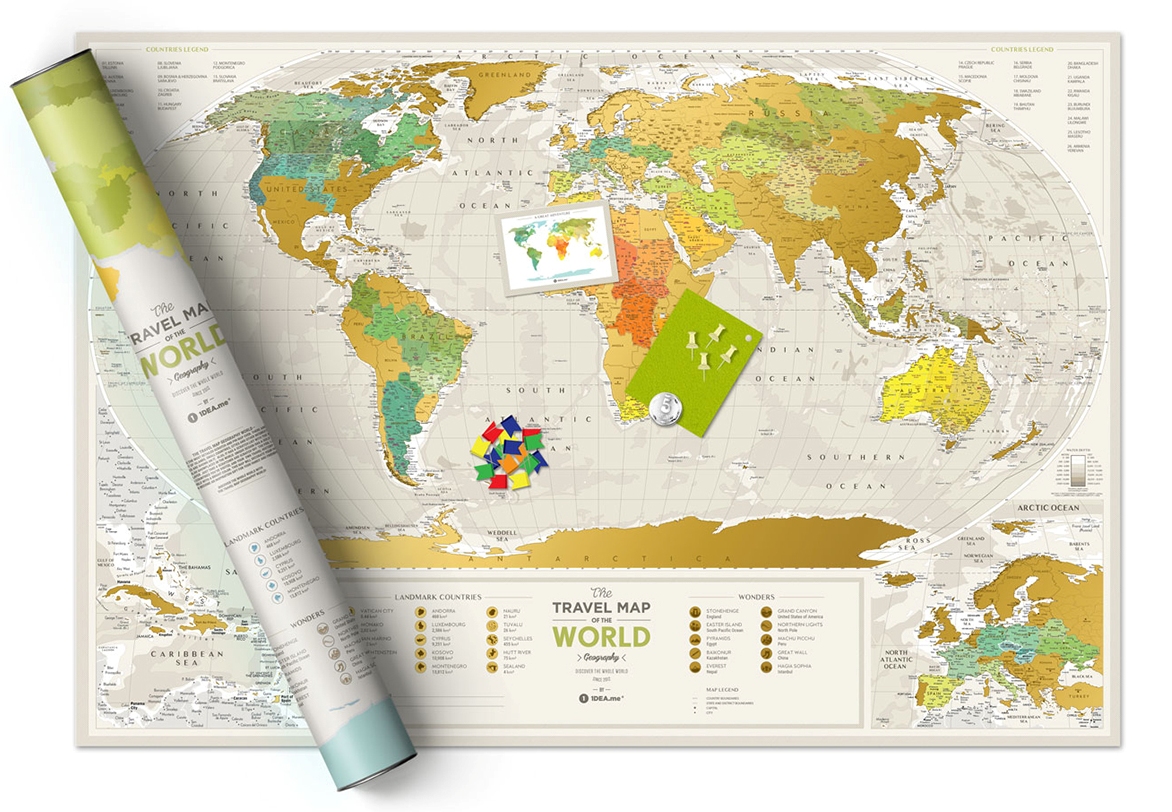 Скретч карта Travel Map Geography World